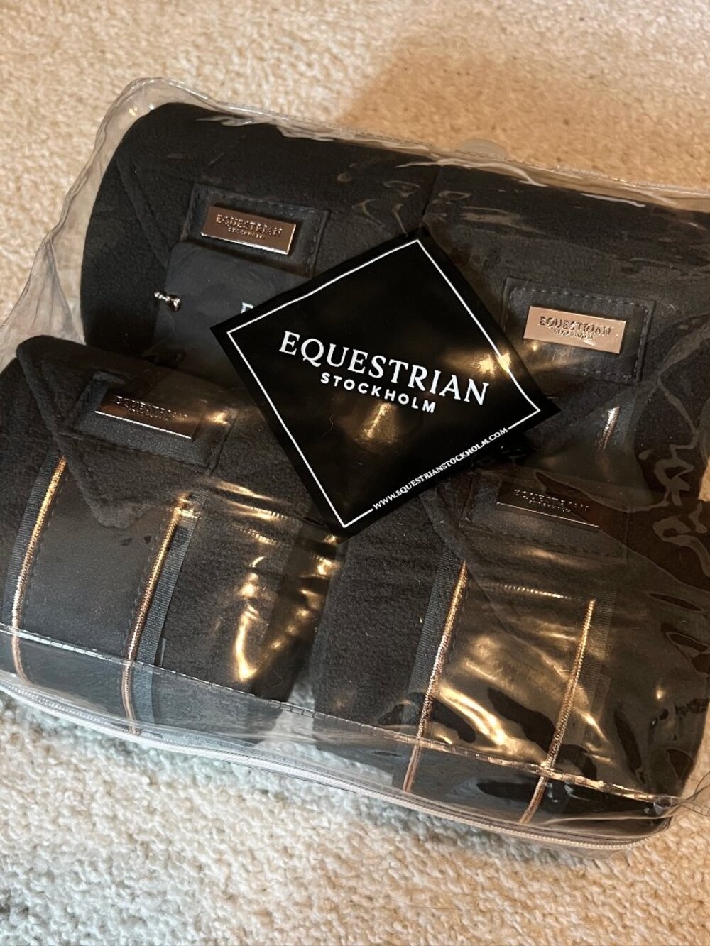 Equestrian Stockholm Polo Wraps in Dark Sky
